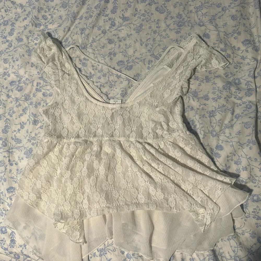 Wild Fable White Lace Blouse - Picture 3 of 3